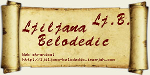 Ljiljana Belodedić vizit kartica